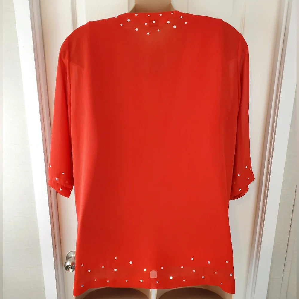 Air Dreams 2-Pc Semi-Sheer Blouse & Tank - Picture 7 of 16